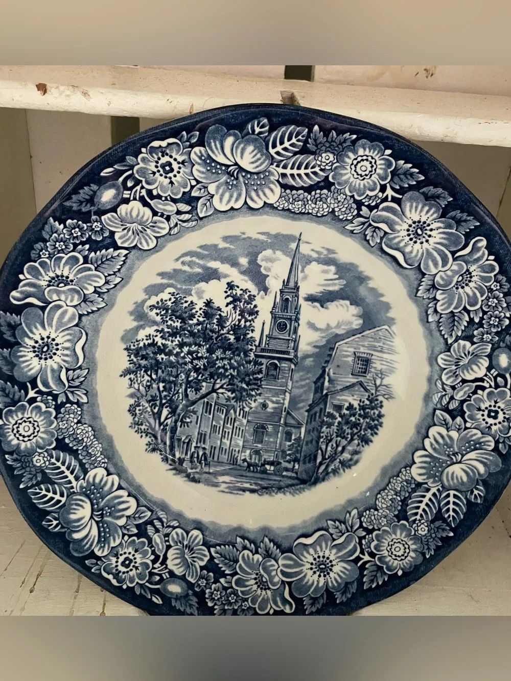 Staffordshire Liberty Blue Historical Saucer Bowl Vintage